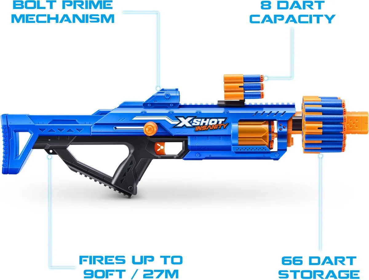 XSHOT Insanity Berzerko Speelgoedblaster 36610 - 48 Pijltjes