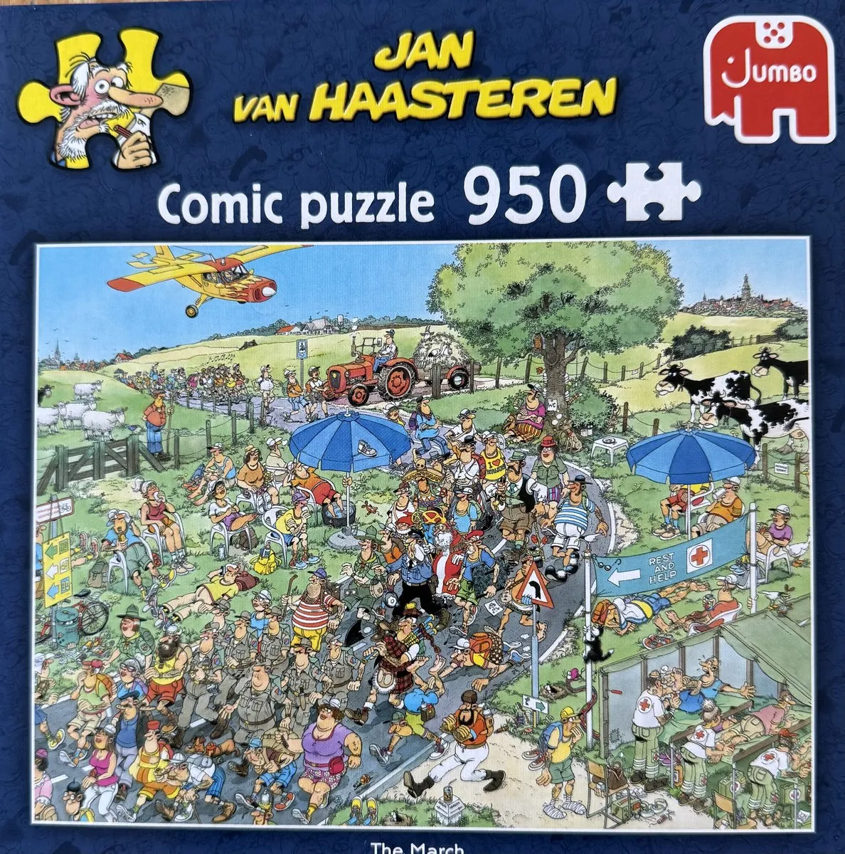 Jan van Haasteren The March comic puzzle 950 stukjes jumbo puzzel De Mars