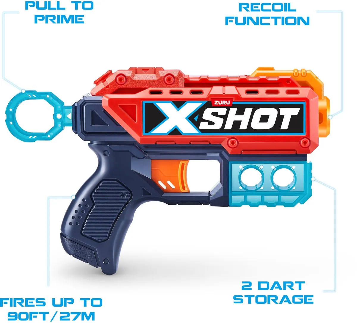 XSHOT Excel Ultimate Shootout Pack 36251 - 4 Blasters Rood - afbeelding 6 van 6