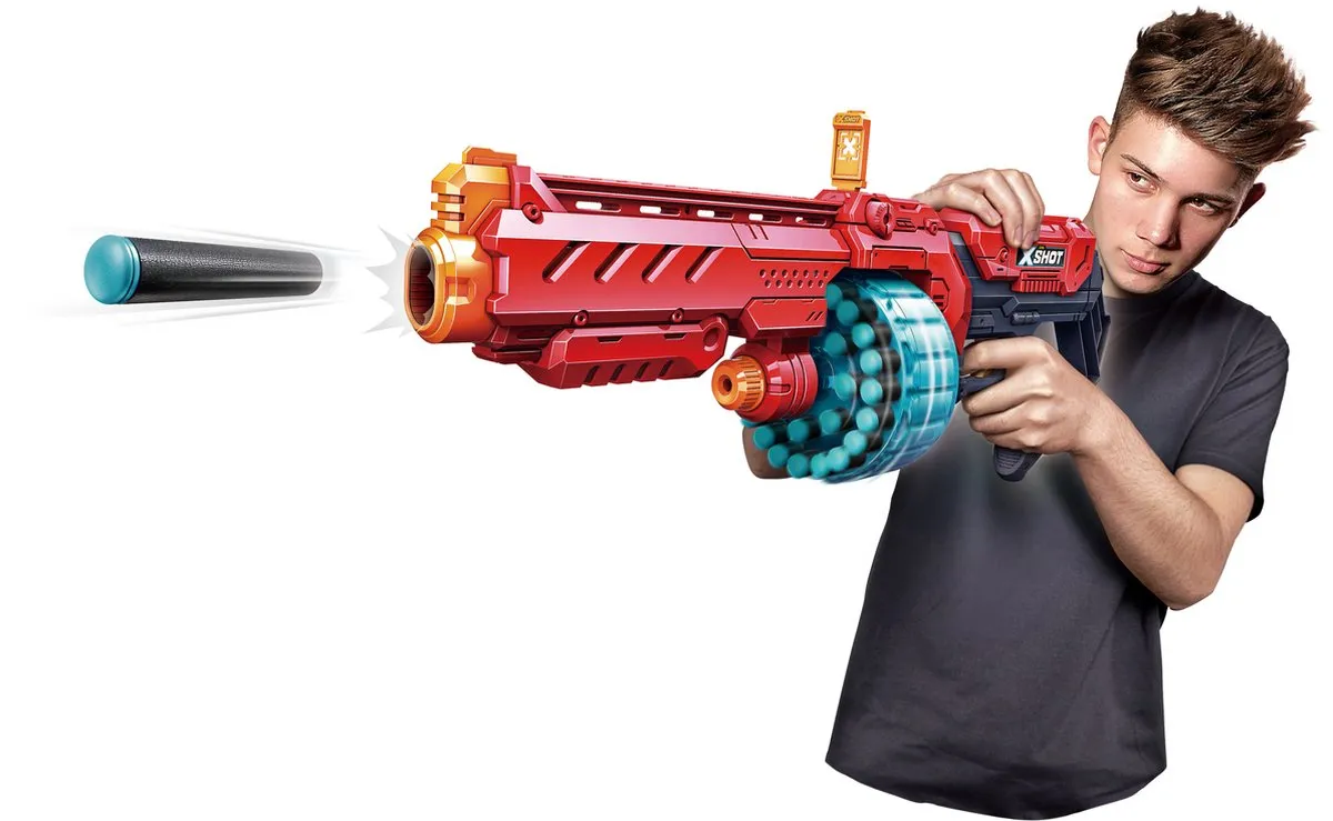 XSHOT X-Shot Excel Turbo Fire Blaster 48 Darts - Rood