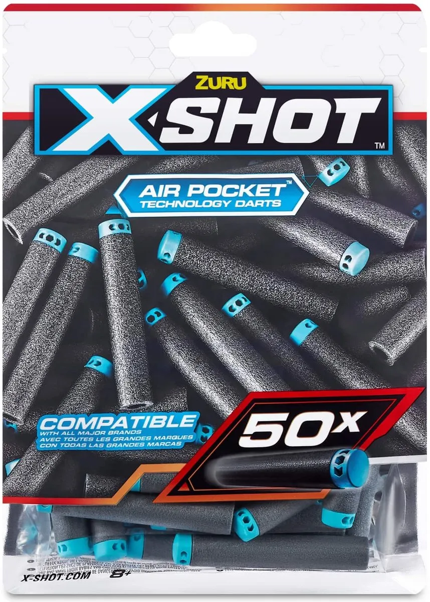 XSHOT Air Pocket Technology Dart Refill 50 Stuks - Multicolor - afbeelding 6 van 6