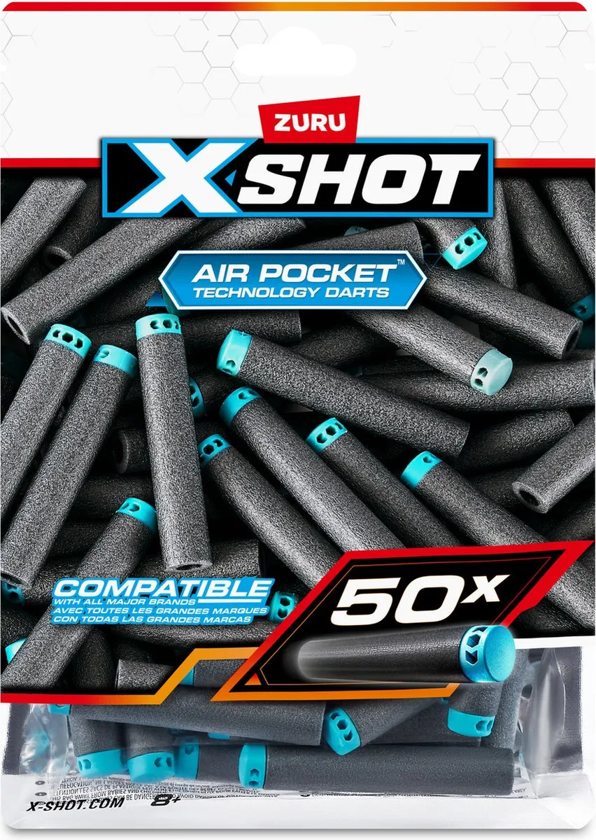 X-Shot Air Pocket Technology Dart Refill - 50 pijltjes - sinterklaas - kerst - kado - cadeau