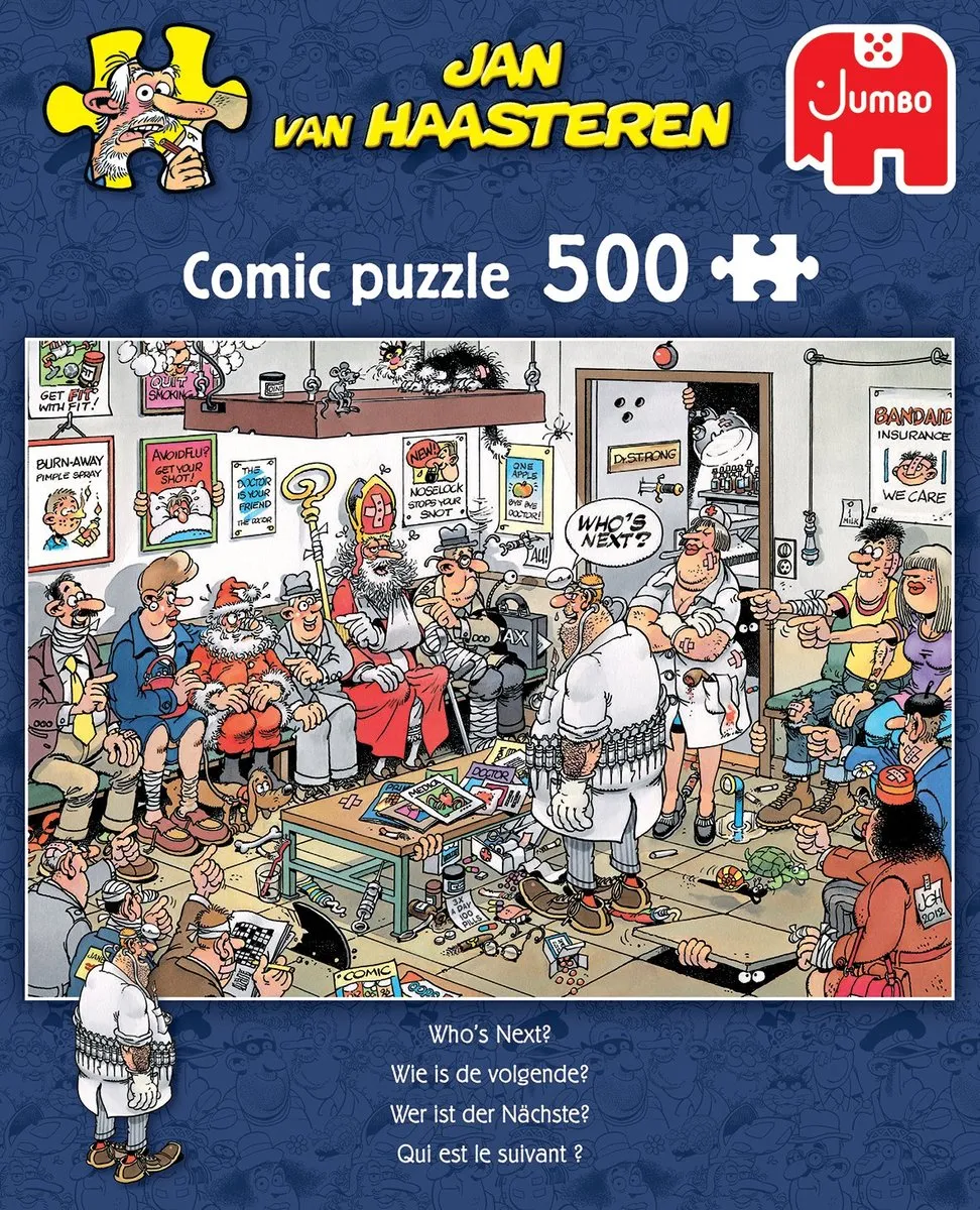 Jan van Haasteren Wie is de volgende? Legpuzzel 500 Stuks - Multicolor