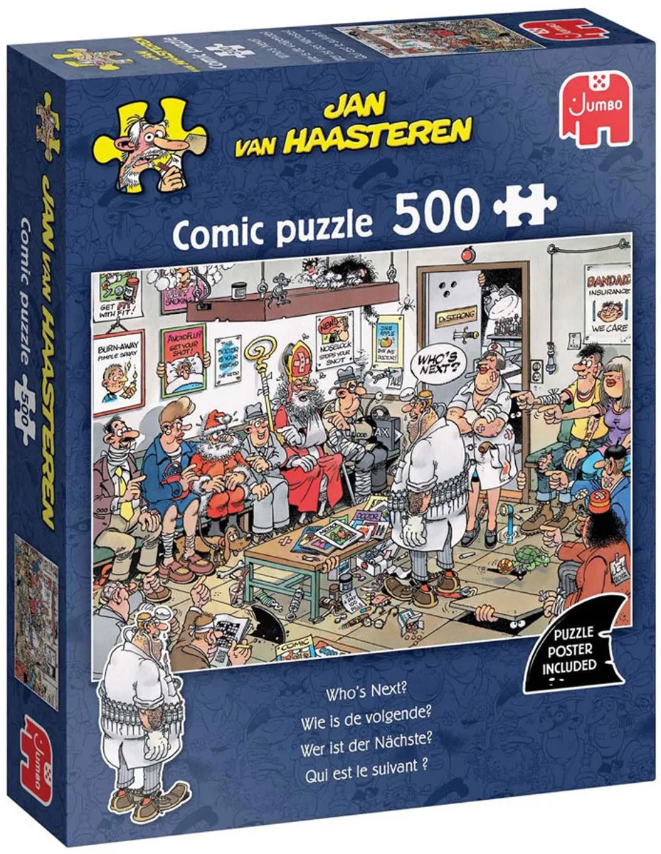 Jan van Haasteren Wie is de volgende? Legpuzzel 500 Stuks - Multicolor
