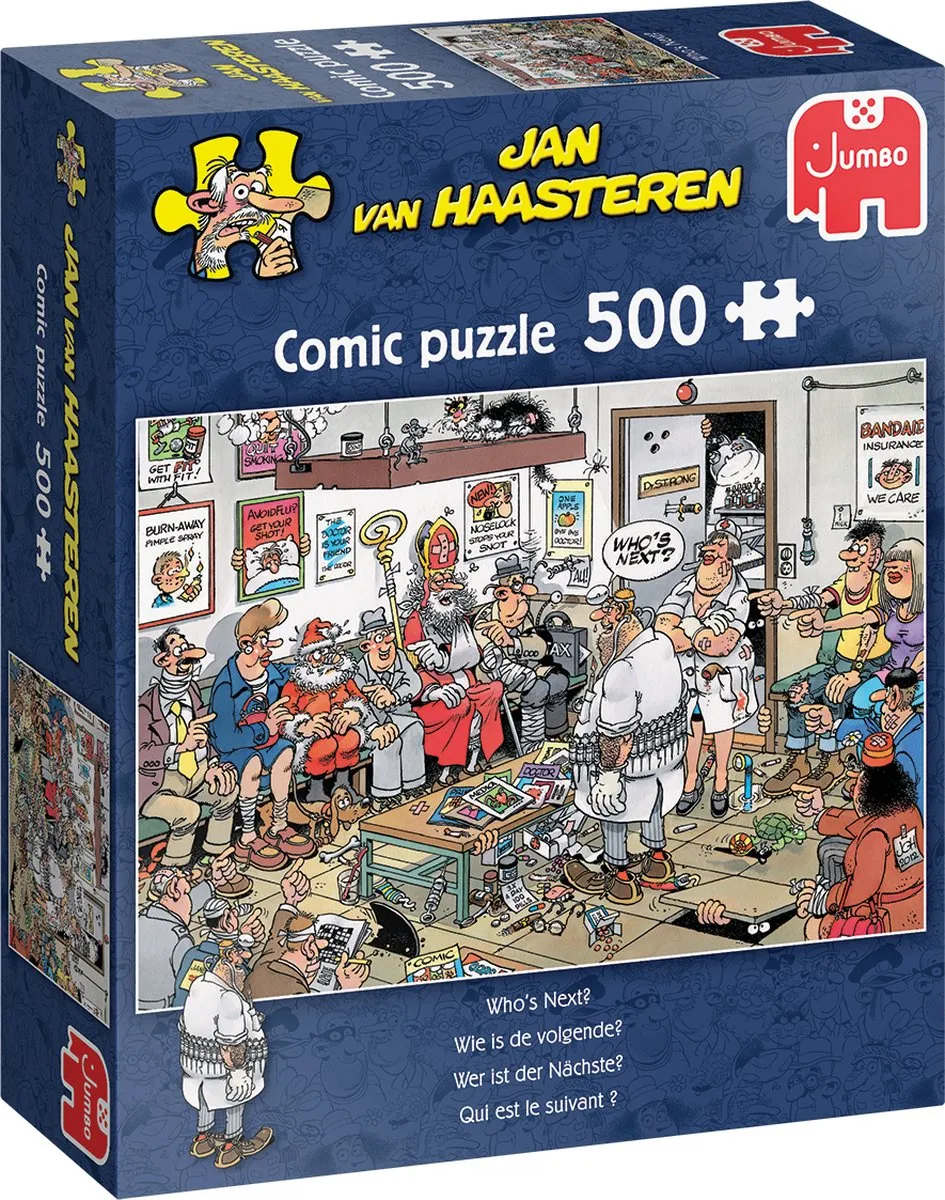 Jan van Haasteren Wie is de volgende? Legpuzzel 500 Stuks - Multicolor