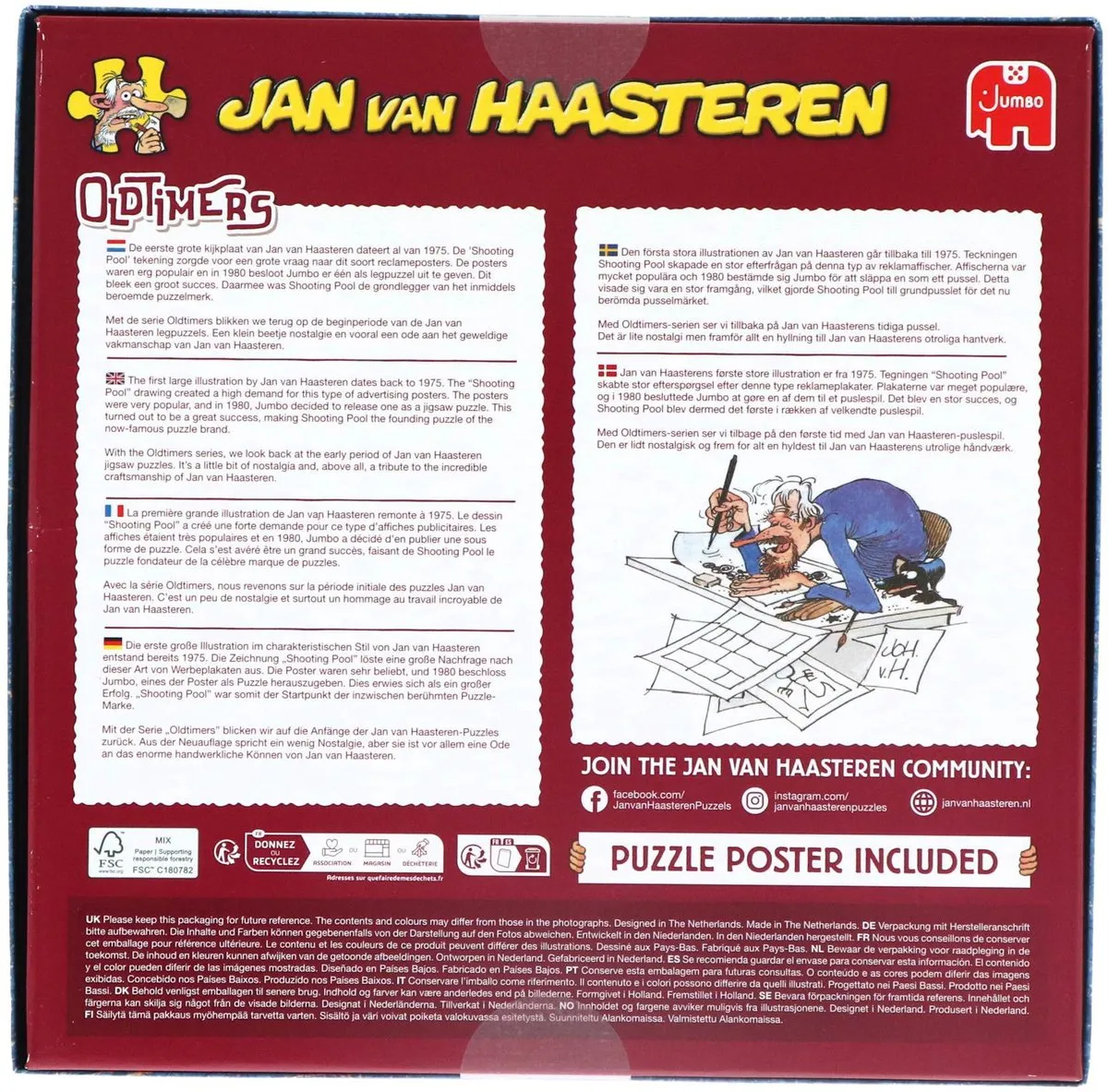 Jan van Haasteren Oldtimers The Bachelor Puzzel 1000 Stuks - Meerkleurig