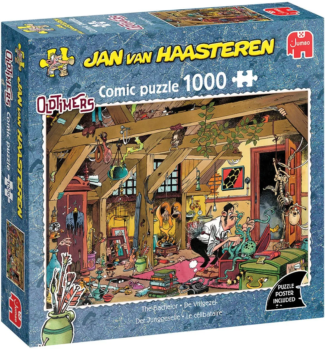 Jan van Haasteren Oldtimers The Bachelor Puzzel 1000 Stuks - Meerkleurig - afbeelding 6 van 6