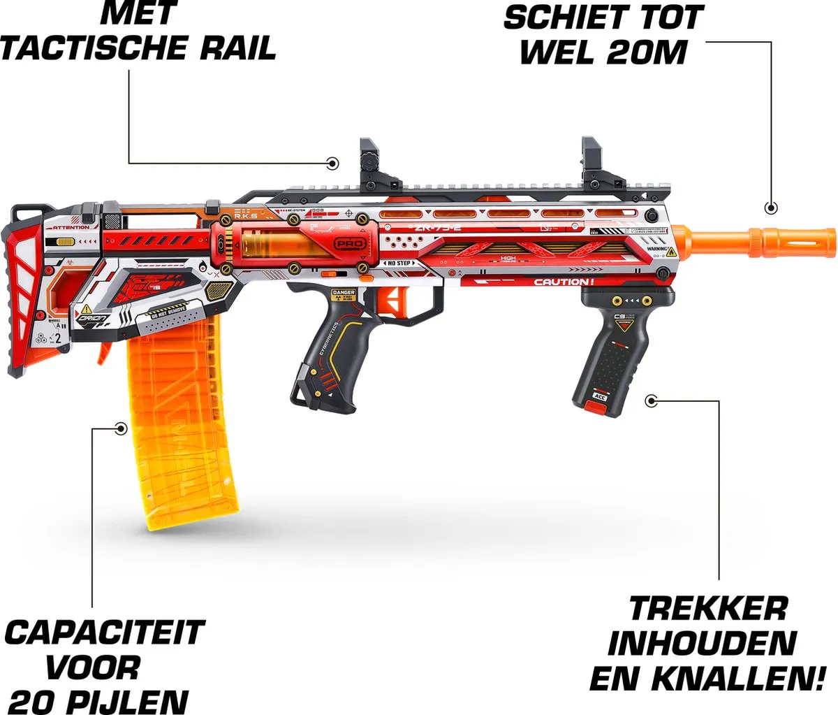 XSHOT Skins Pro Series Longshot Blaster 36600 - 40 Pijltjes - Rood