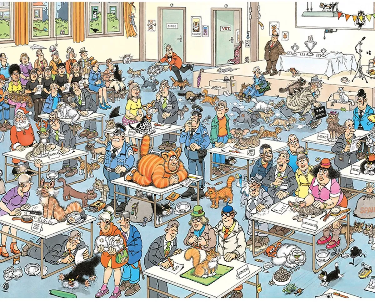 Jan van Haasteren De Kattenshow Legpuzzel 2000 Stuks - Meerkleurig