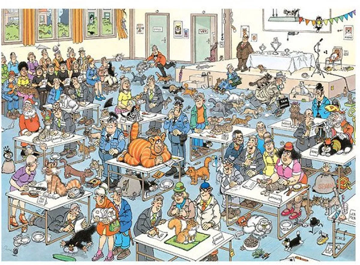 Jan van Haasteren De Kattenshow Legpuzzel 2000 Stuks - Meerkleurig
