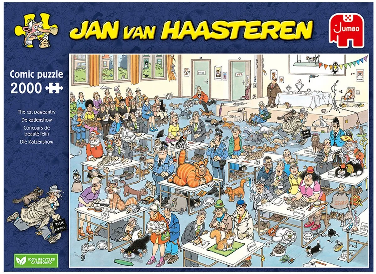 Jan van Haasteren De Kattenshow Legpuzzel 2000 Stuks - Meerkleurig