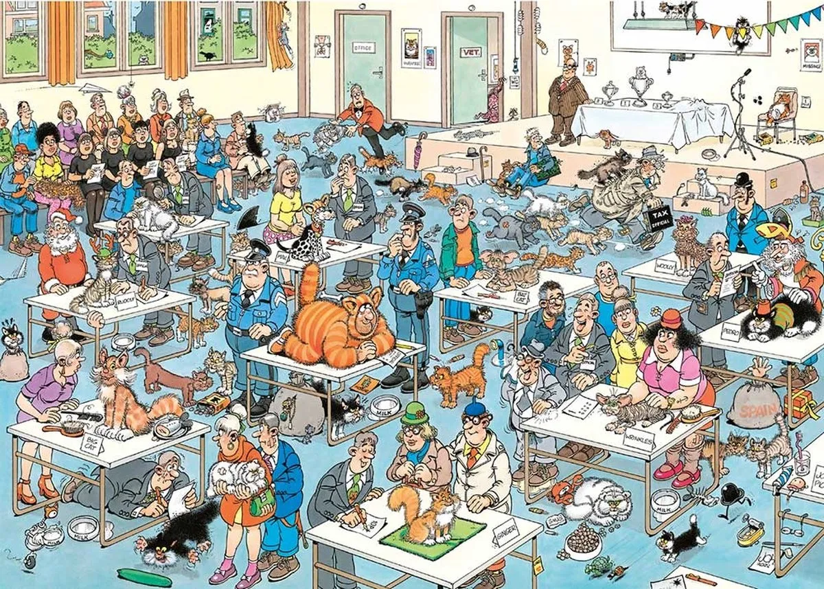 Jan van Haasteren De Kattenshow Legpuzzel 2000 Stuks - Meerkleurig - afbeelding 6 van 6