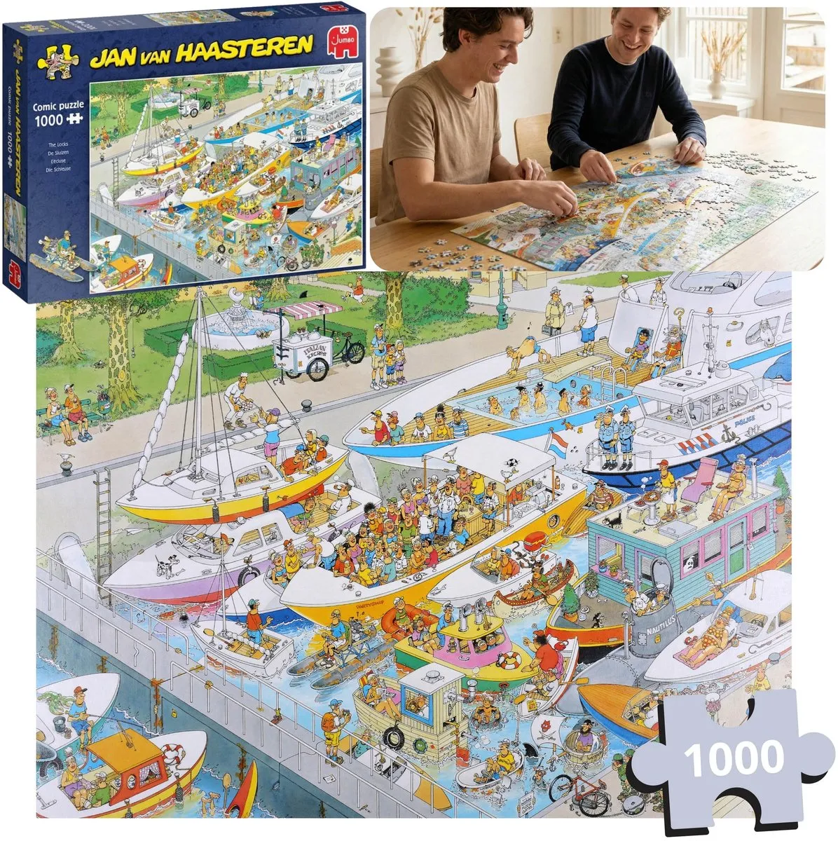 Jan van Haasteren De Sluizen Puzzel 1000 Stuks - Meerkleurig