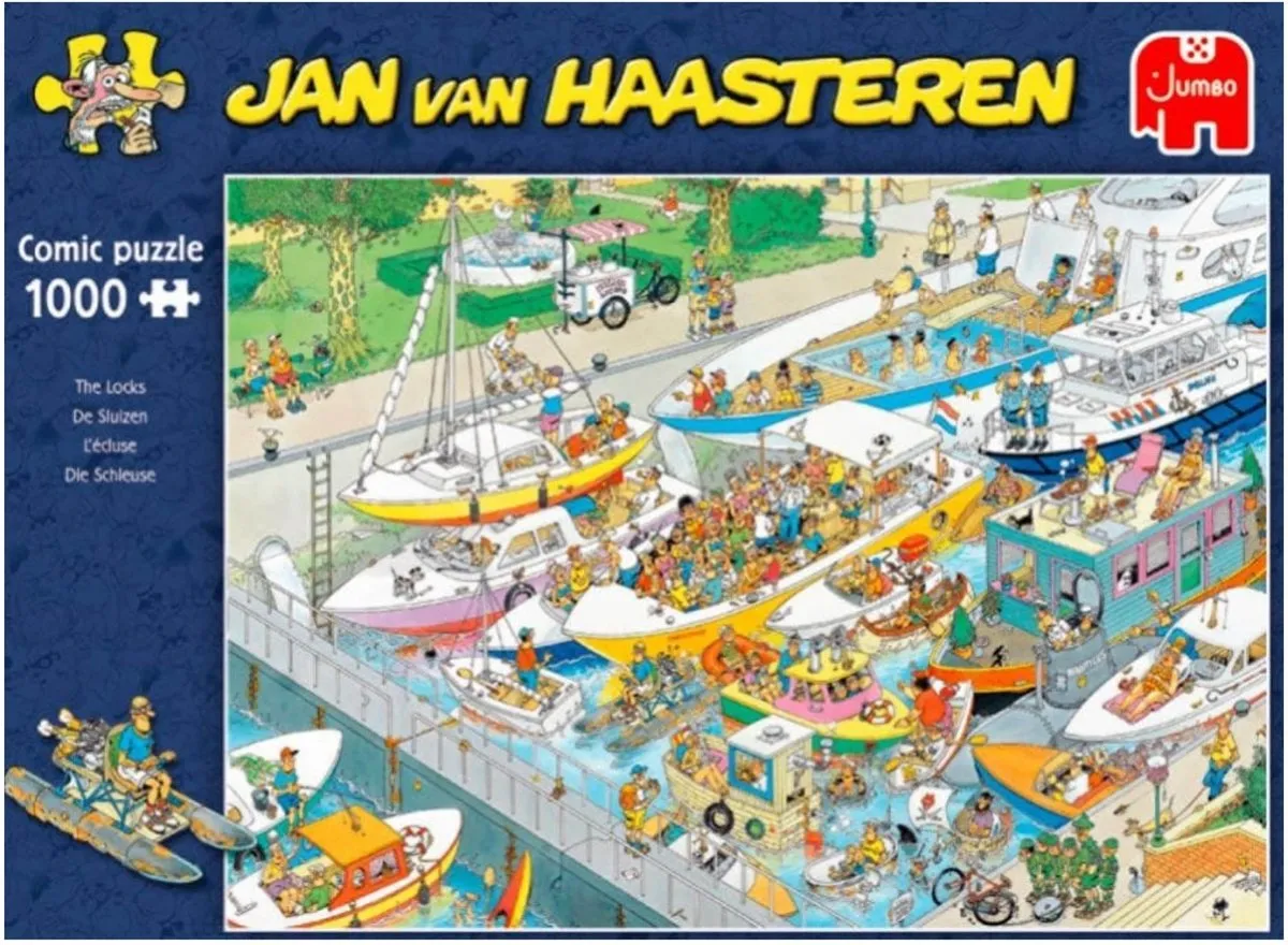 Jan van Haasteren De Sluizen Puzzel 1000 Stuks - Meerkleurig