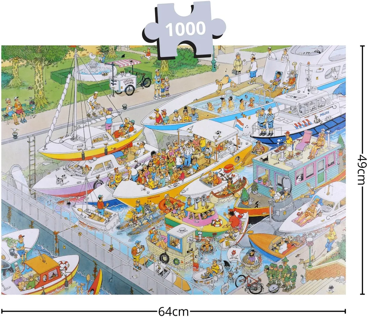 Jan van Haasteren De Sluizen Puzzel 1000 Stuks - Meerkleurig
