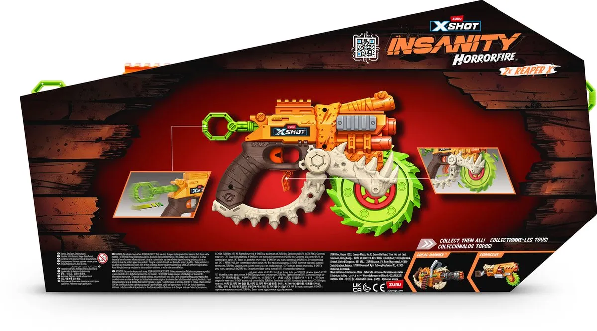 XSHOT ZURU Insanity HorrorFire Reaper X Twin Pack - 16 Pijlen