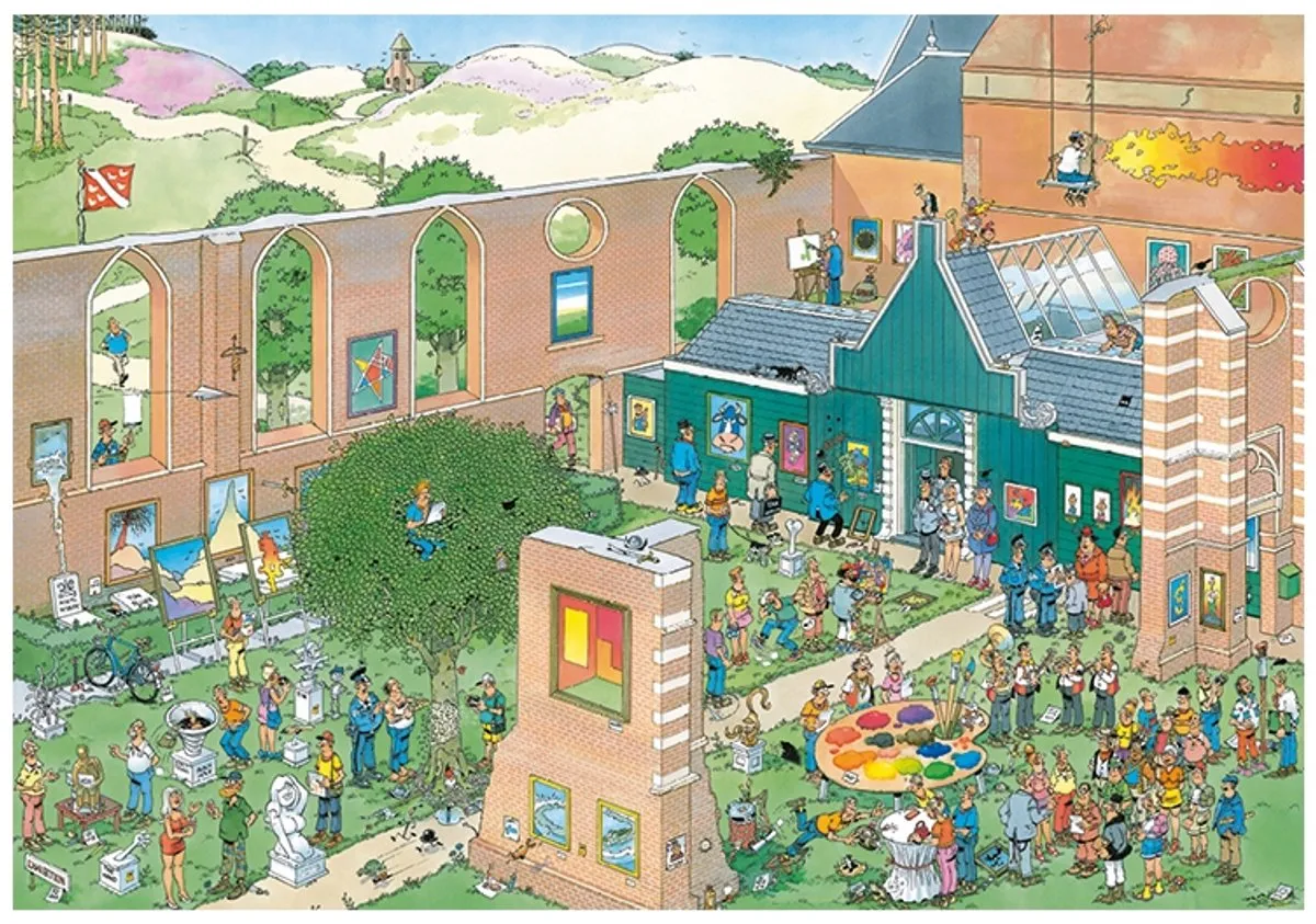 Jan van Haasteren De Kunstmarkt Puzzel 2000 Stuks - Multicolor