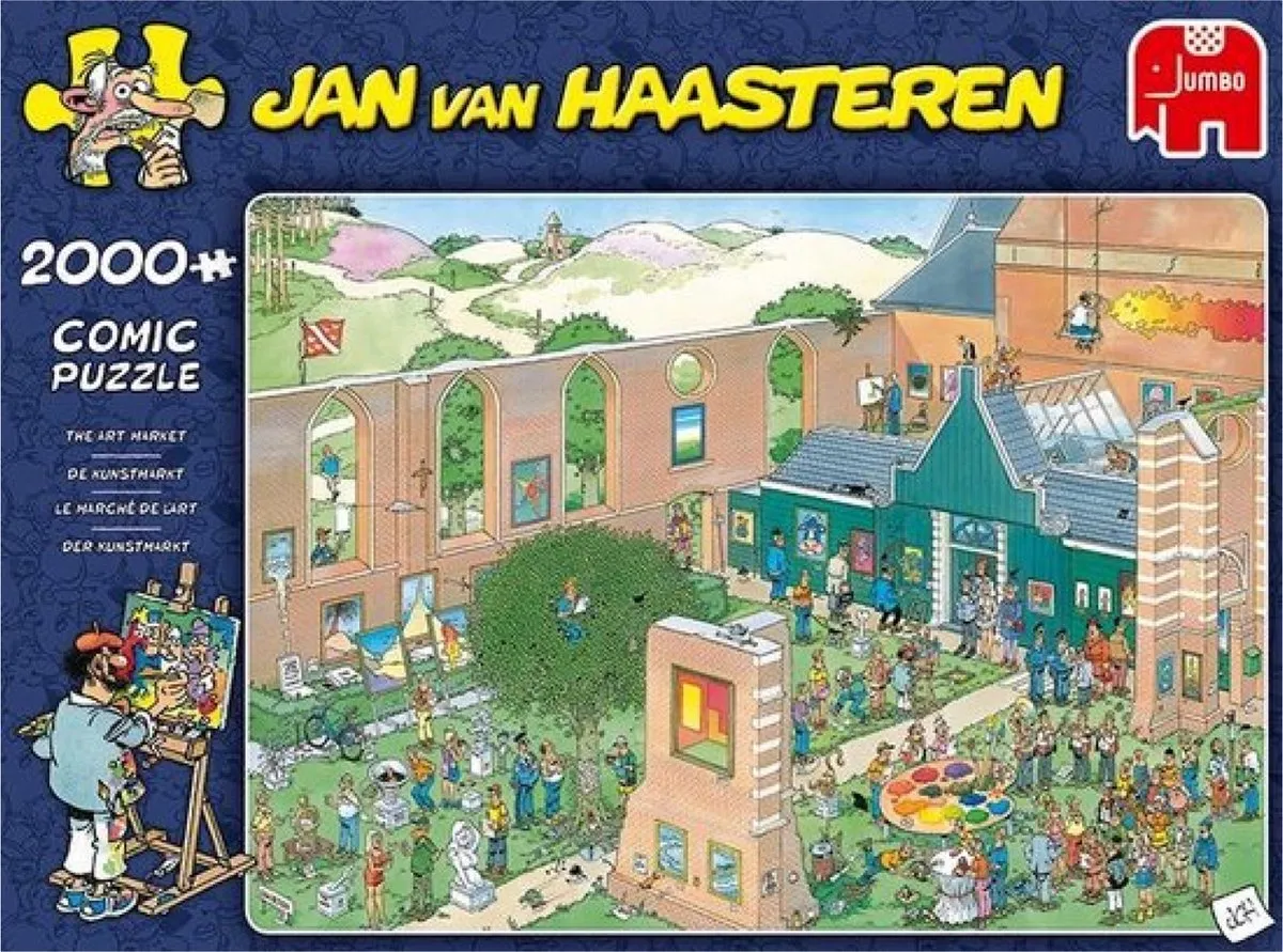 Jan van Haasteren De Kunstmarkt Puzzel 2000 Stuks - Multicolor