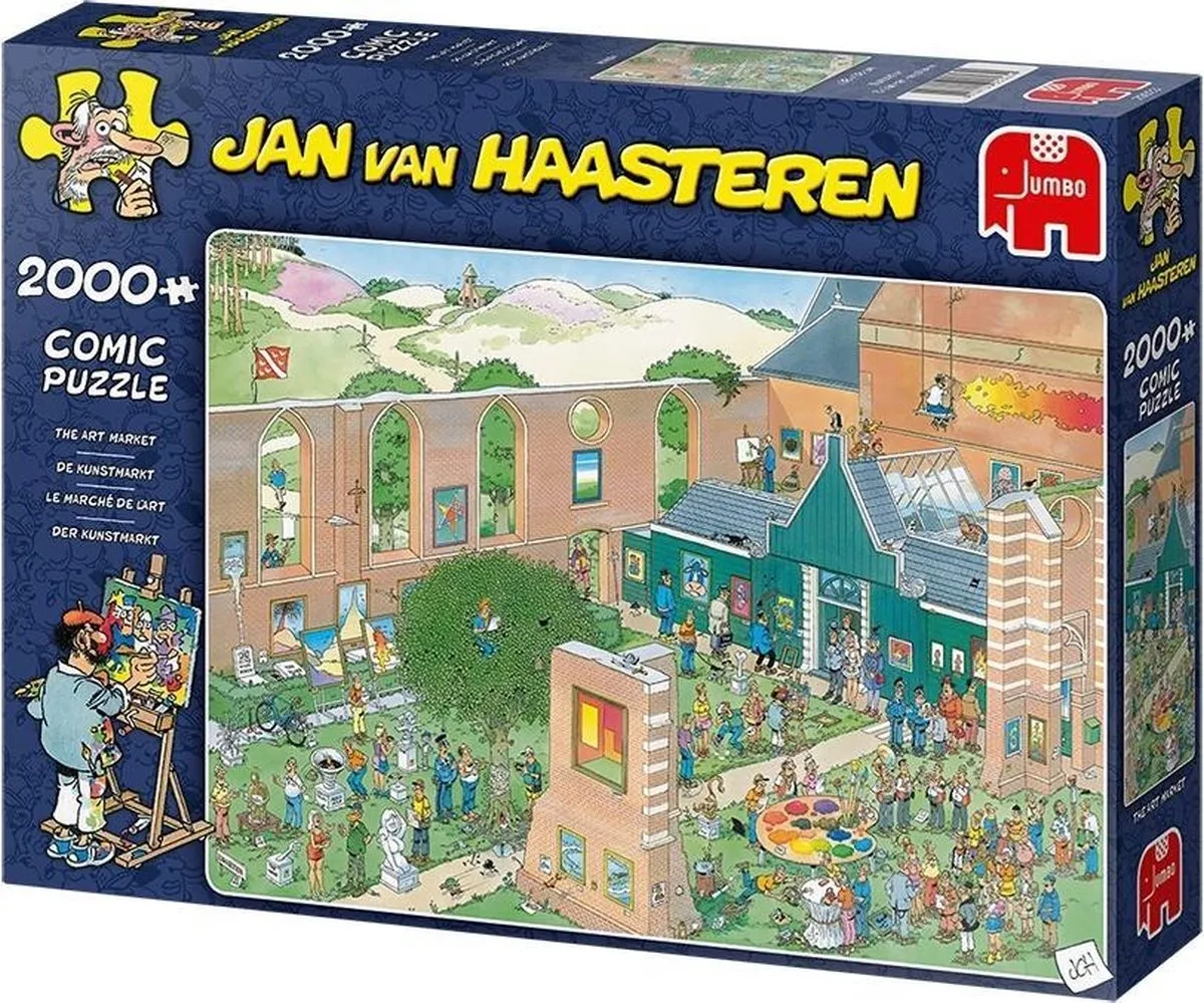 Jan van Haasteren De Kunstmarkt Puzzel 2000 Stuks - Multicolor
