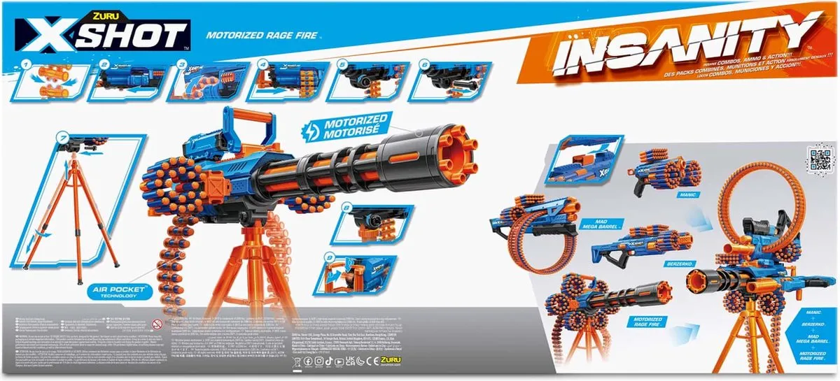 XSHOT Insanity Motorized Rage Fire Blaster - 6x AA - afbeelding 6 van 6