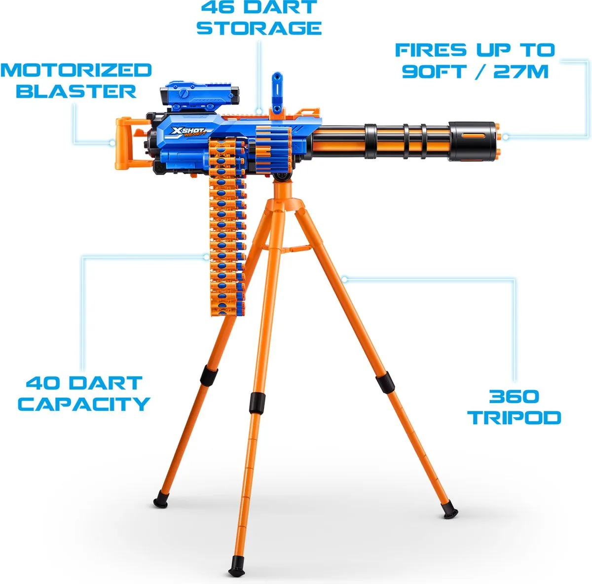 XSHOT Insanity Motorized Rage Fire Blaster - 6x AA