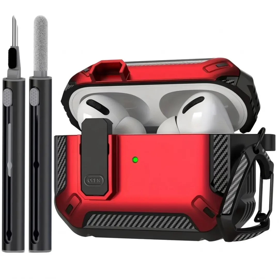 NUVEX Carbon Hoesje AirPods Pro 3 Rood