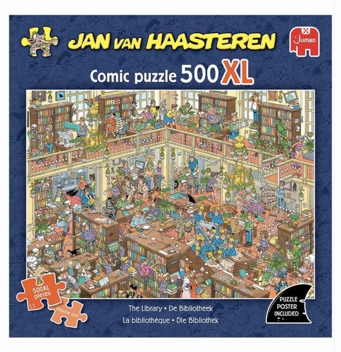Jan van Haasteren De Bibliotheek 500XL Puzzel - 500 Stuks - Meerkleurig