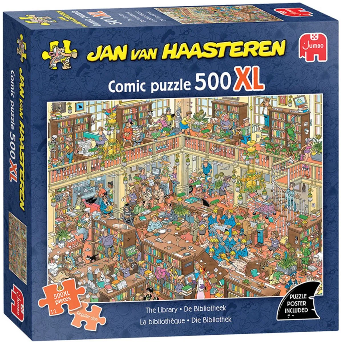 Jan van Haasteren De Bibliotheek 500XL Puzzel - 500 Stuks - Meerkleurig