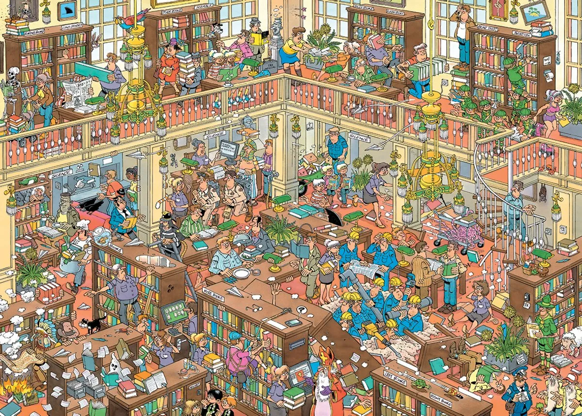 Jan van Haasteren De Bibliotheek 500XL Puzzel - 500 Stuks - Meerkleurig