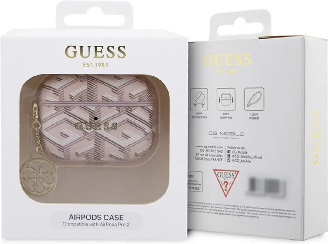 Guess Charm G-Cube Case - Apple Airpods Pro 2 (2e gen) - Roze