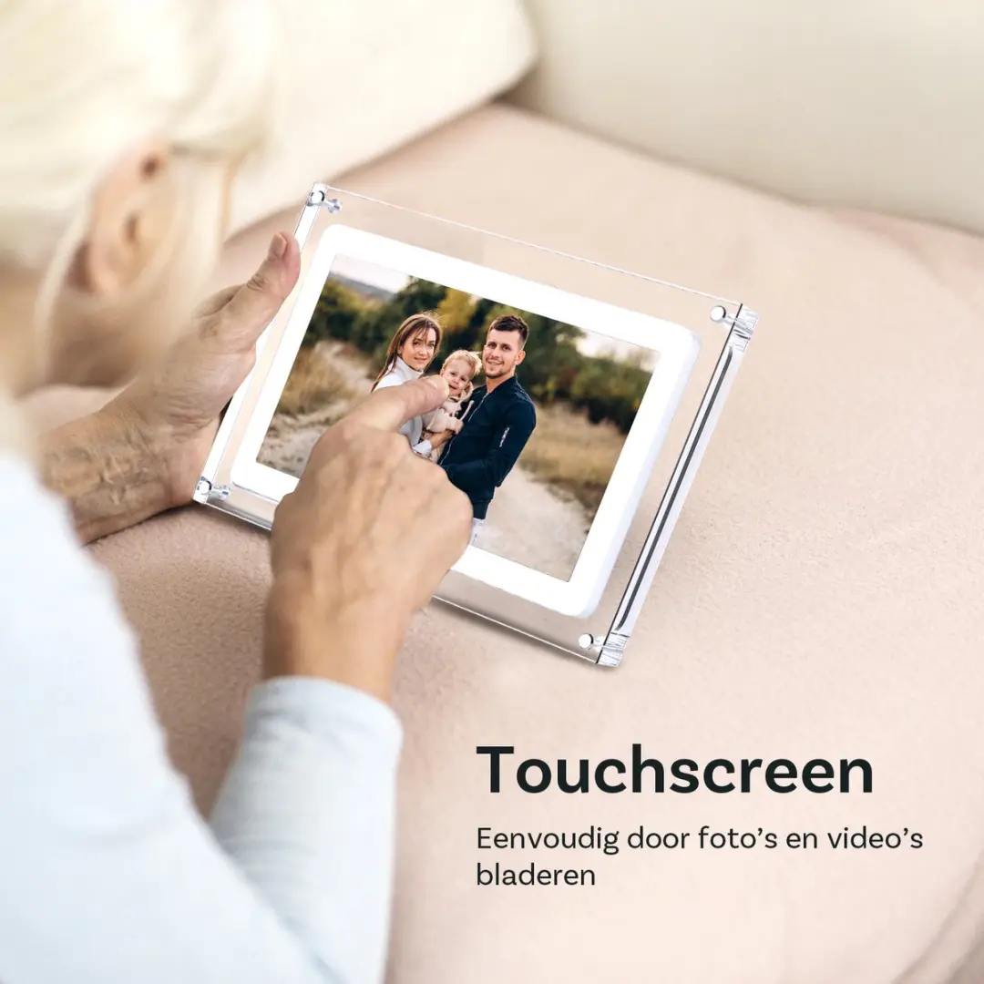 Pora&Co Digitale Fotolijst 10.1 inch Acryl-12G - IPS Touchscreen - afbeelding 6 van 6