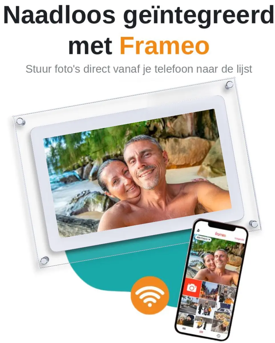 Pora&Co Digitale Fotolijst 10.1 inch Acryl-12G - IPS Touchscreen