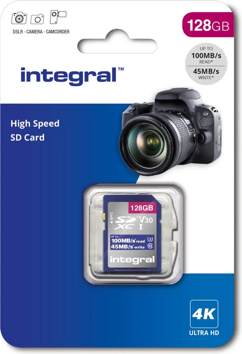 Integral INSDX128G-100V30 Geheugenkaart 128GB