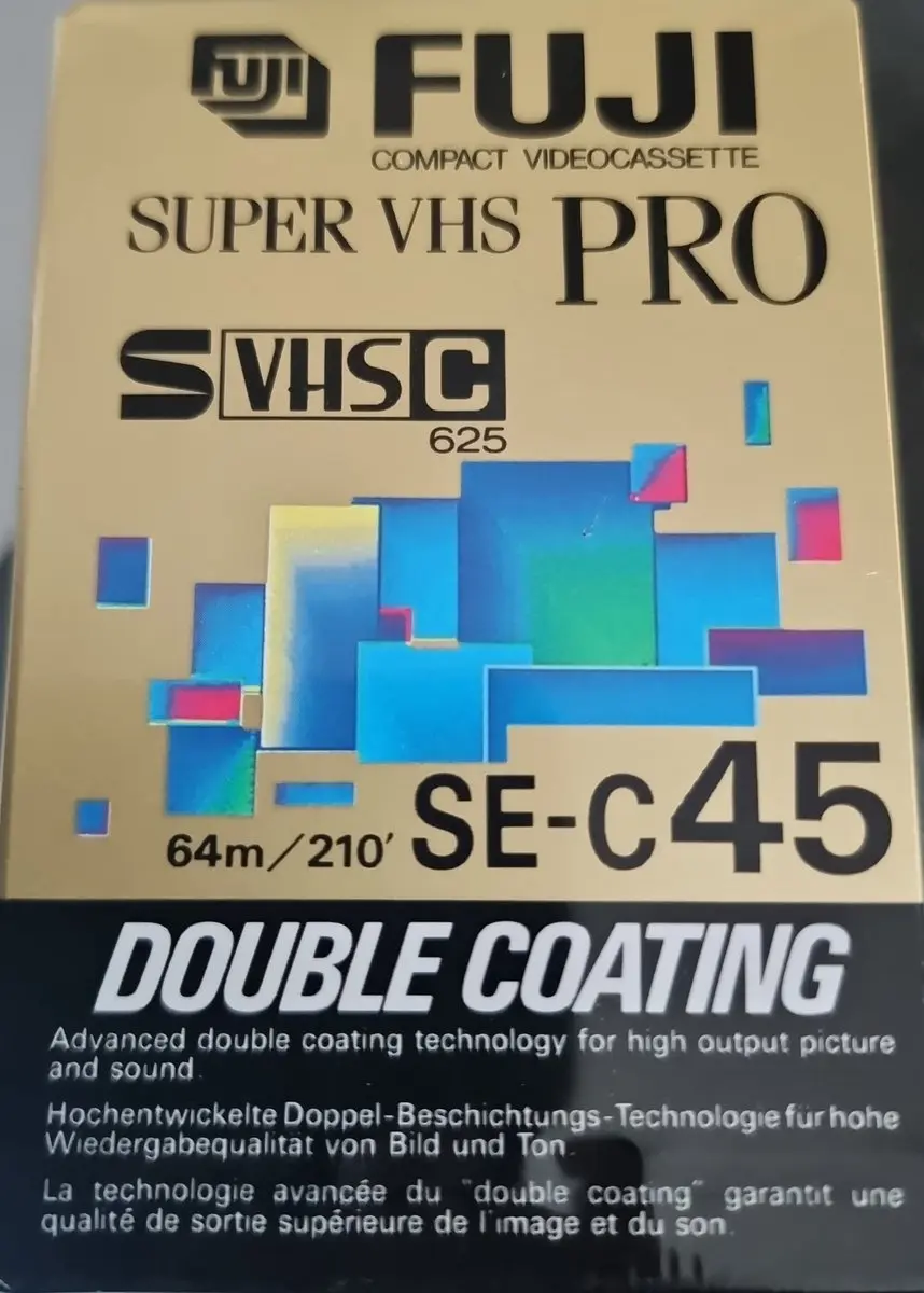 Fujifilm Super VHS Pro 45 Videocassette