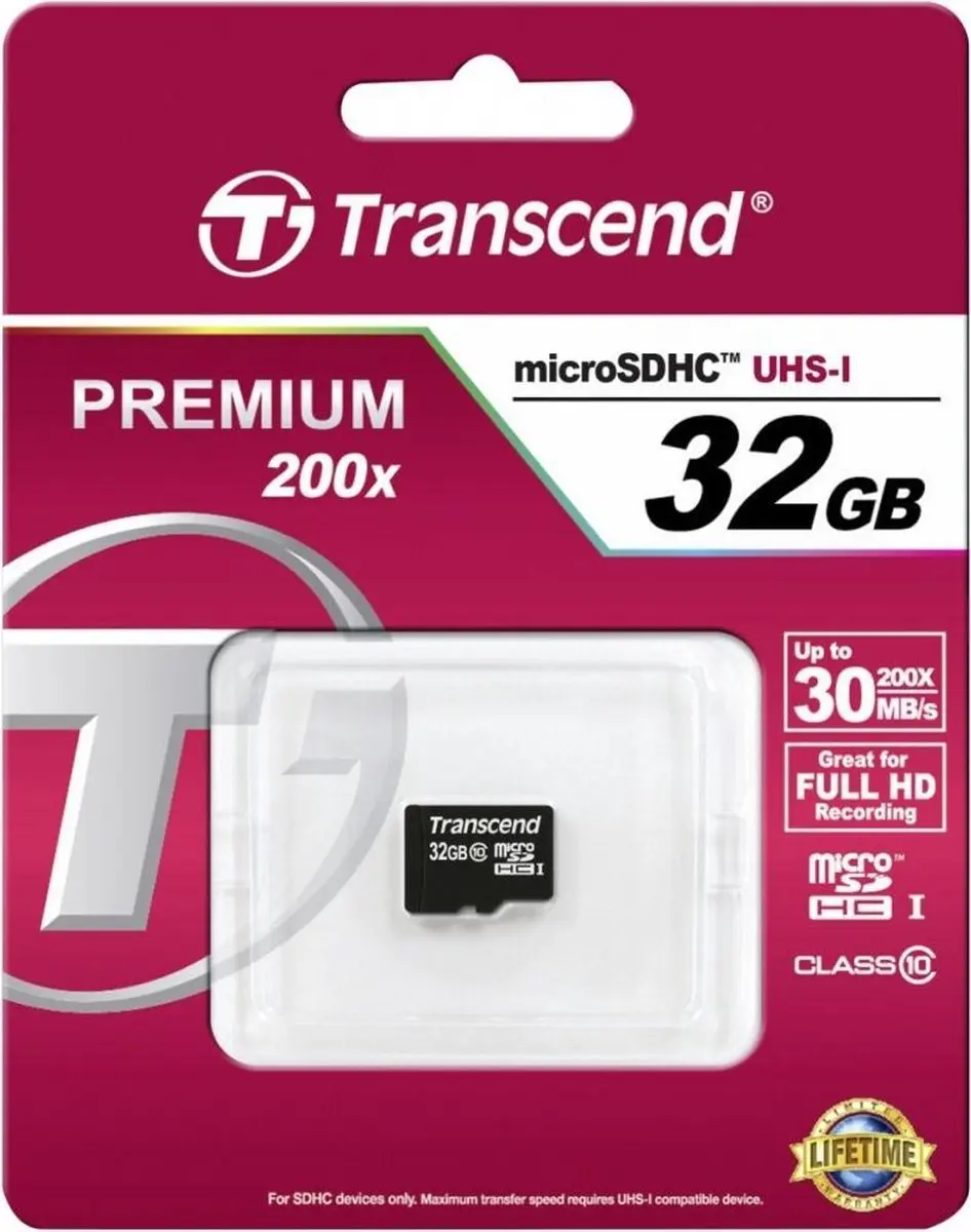 Transcend 32GB microSDHC TS32GUSDC10 Class 10