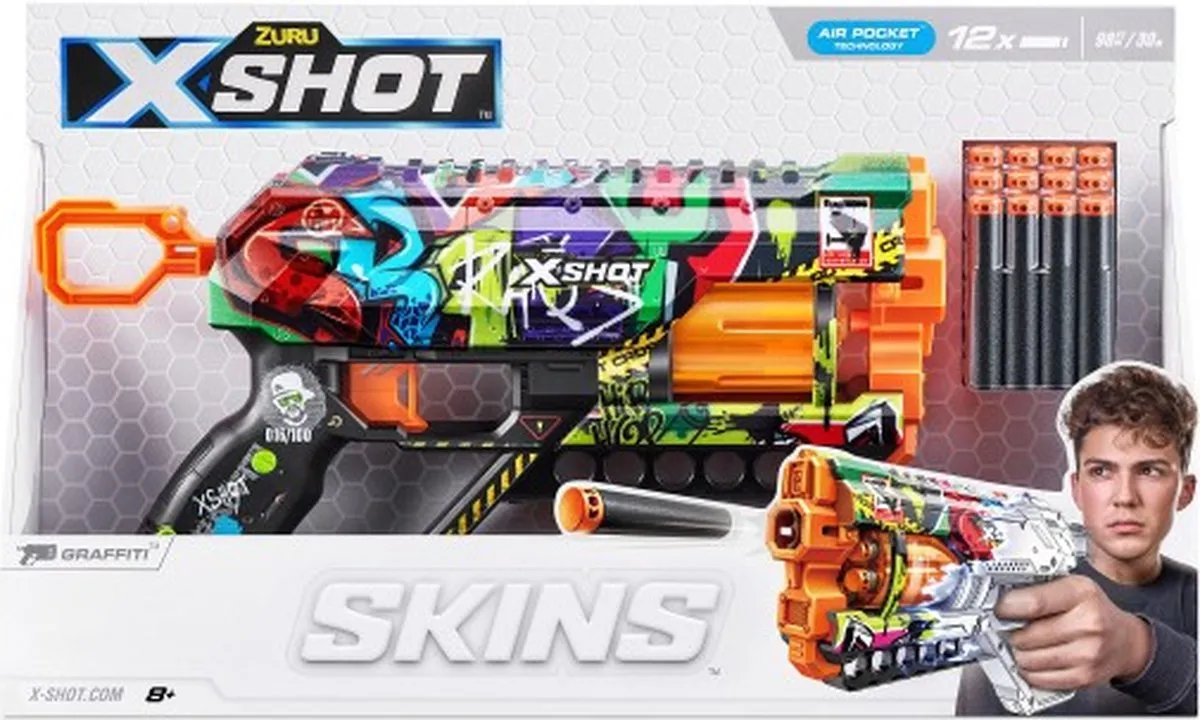 XSHOT X-Shot Skins Griefer Graffiti - 12 Pijltjes - MPN 36561G - afbeelding 6 van 6