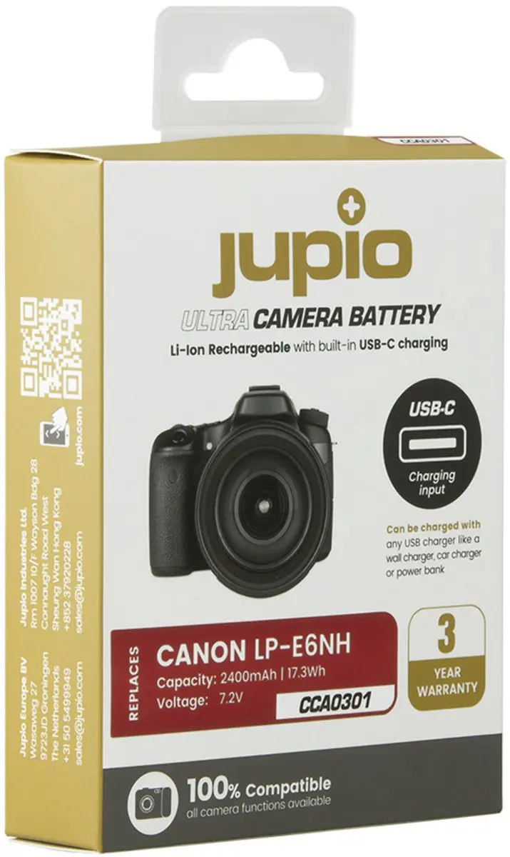 Jupio LP-E6NH Ultra C Accu 2400mAh - Canon