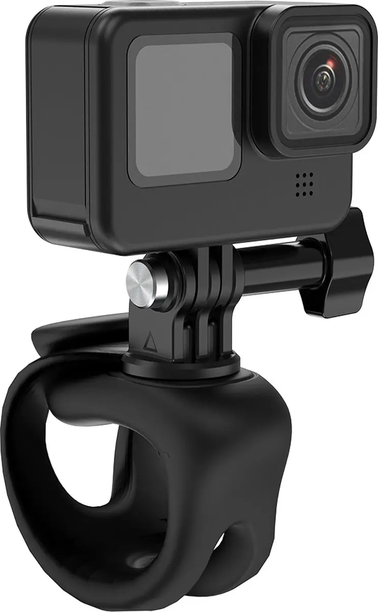 Telesin Silicone Buisklem 360° Draaibaar - Zwart - afbeelding 2 van 6