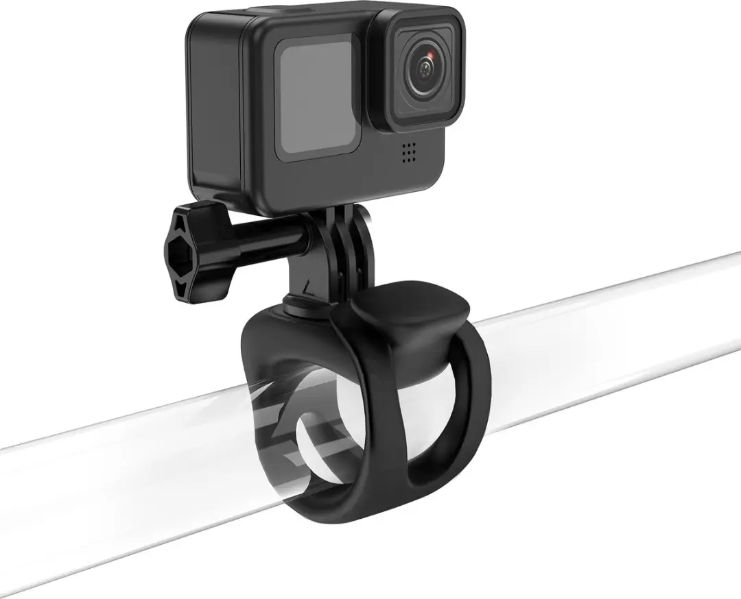 Telesin Silicone Buisklem 360° Draaibaar - Zwart - afbeelding 4 van 6