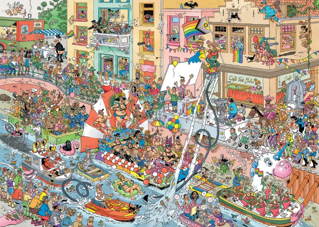 Jan van Haasteren Celebrate Pride Puzzel 1000 Stuks - Meerkleurig - afbeelding 4 van 5