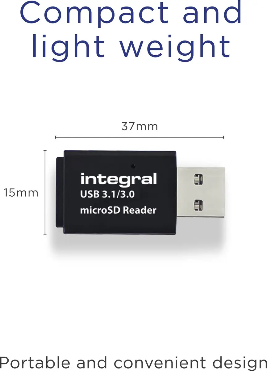 Integral INCRUSB3.0MSDV2 USB 3.0 Kaartlezer - MicroSD/SDXC - afbeelding 6 van 6