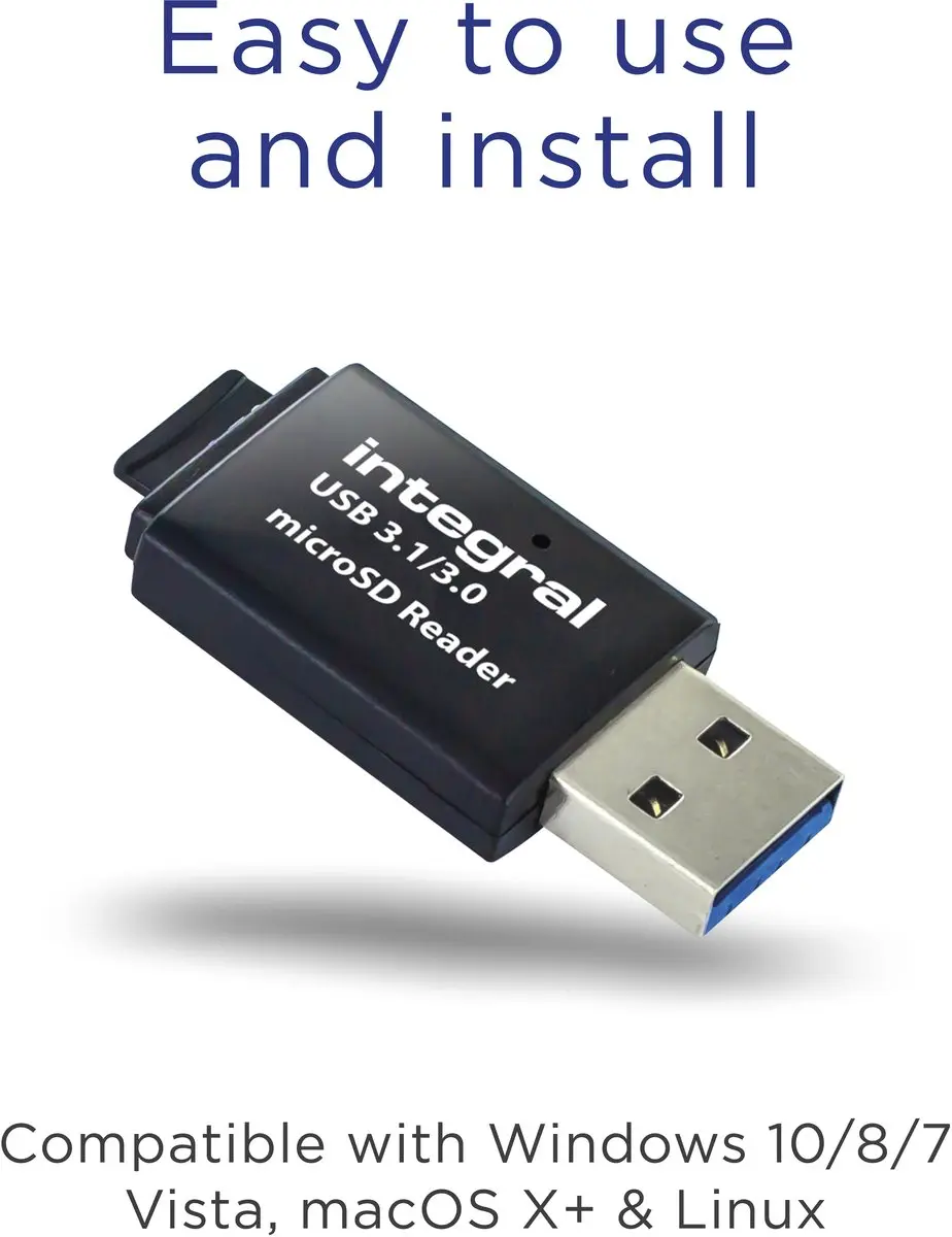 Integral INCRUSB3.0MSDV2 USB 3.0 Kaartlezer - MicroSD/SDXC