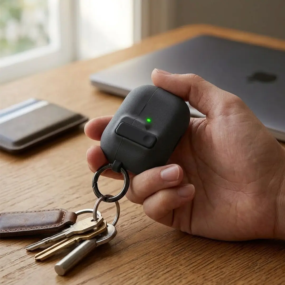 NUVEX Beschermhoes AirPods 4 Donkergrijs - Schokabsorberend