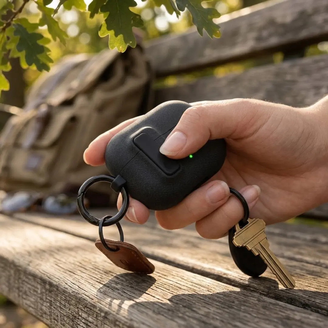 NUVEX Beschermhoes AirPods 4 Donkergrijs - Schokabsorberend