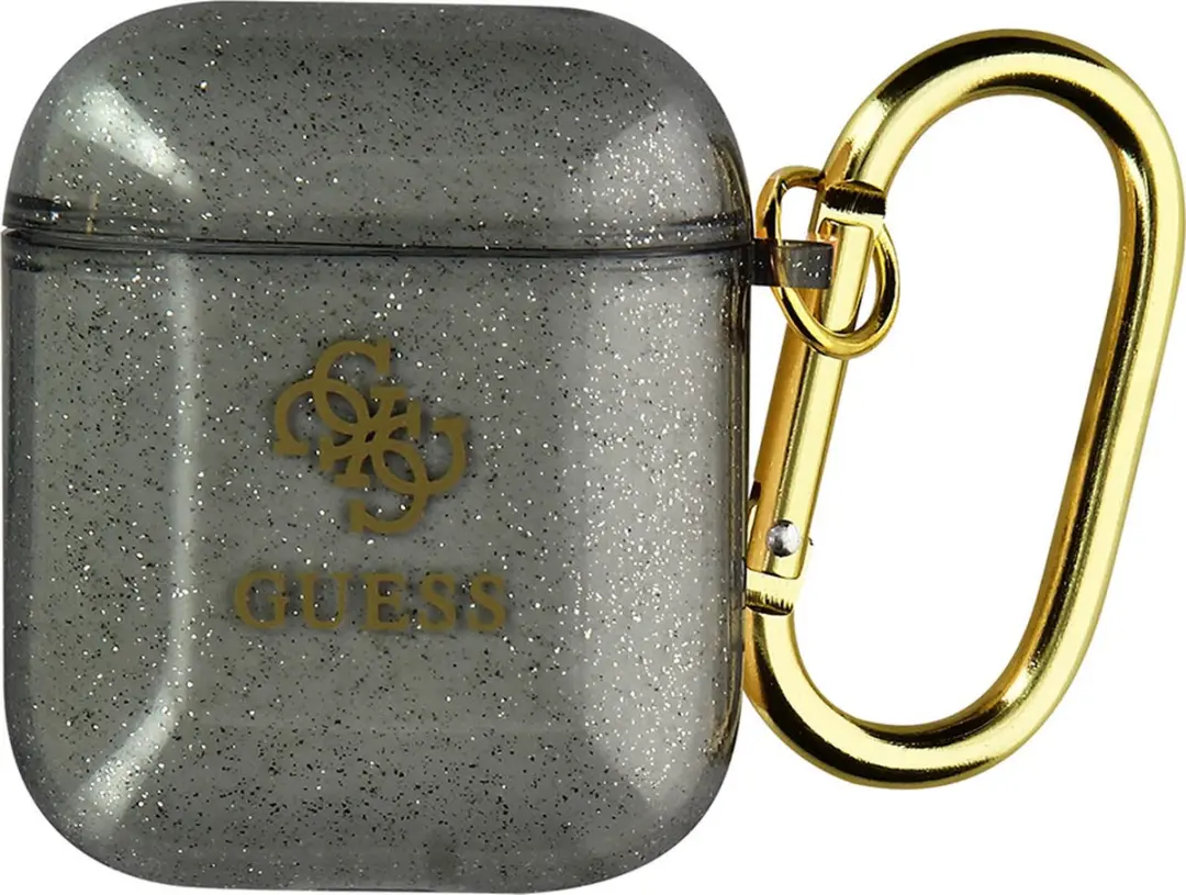 Guess 4G TPU Glitter Case voor Apple Airpods 1 & 2