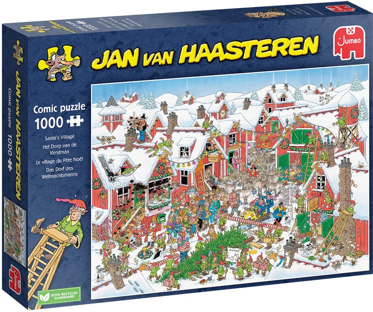 Jan van Haasteren Het dorp van de Kerstman Legpuzzel 1000 Stuks - Meerkleurig