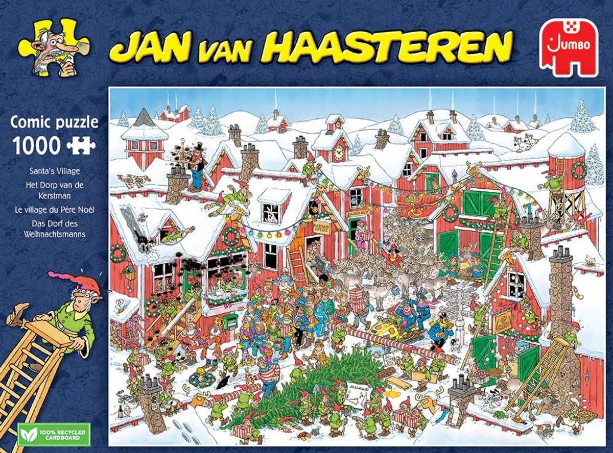 Jan van Haasteren Het dorp van de Kerstman Legpuzzel 1000 Stuks - Meerkleurig