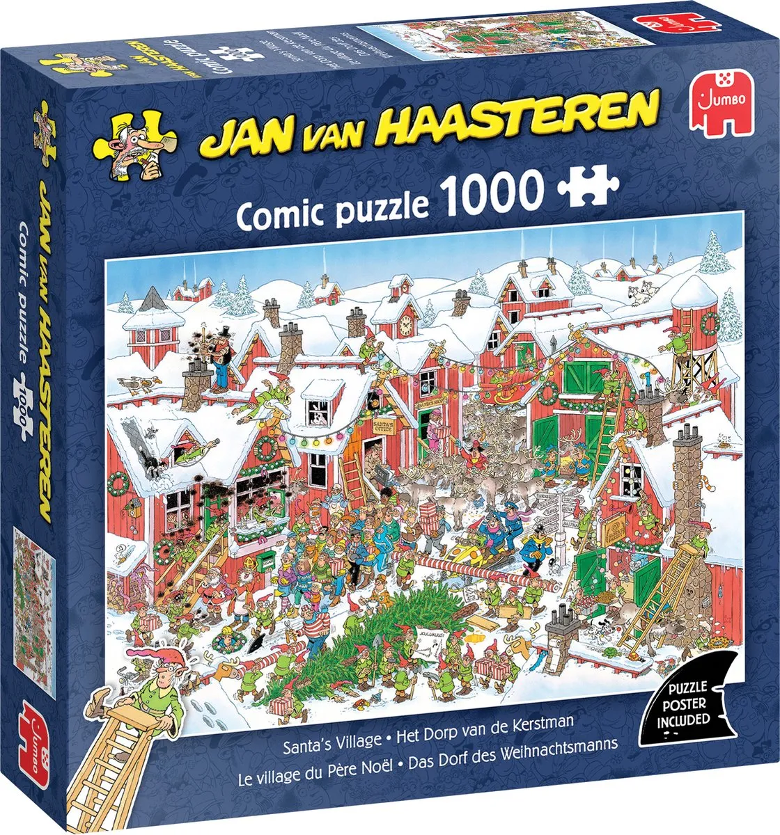 Jan van Haasteren Het dorp van de Kerstman Legpuzzel 1000 Stuks - Meerkleurig