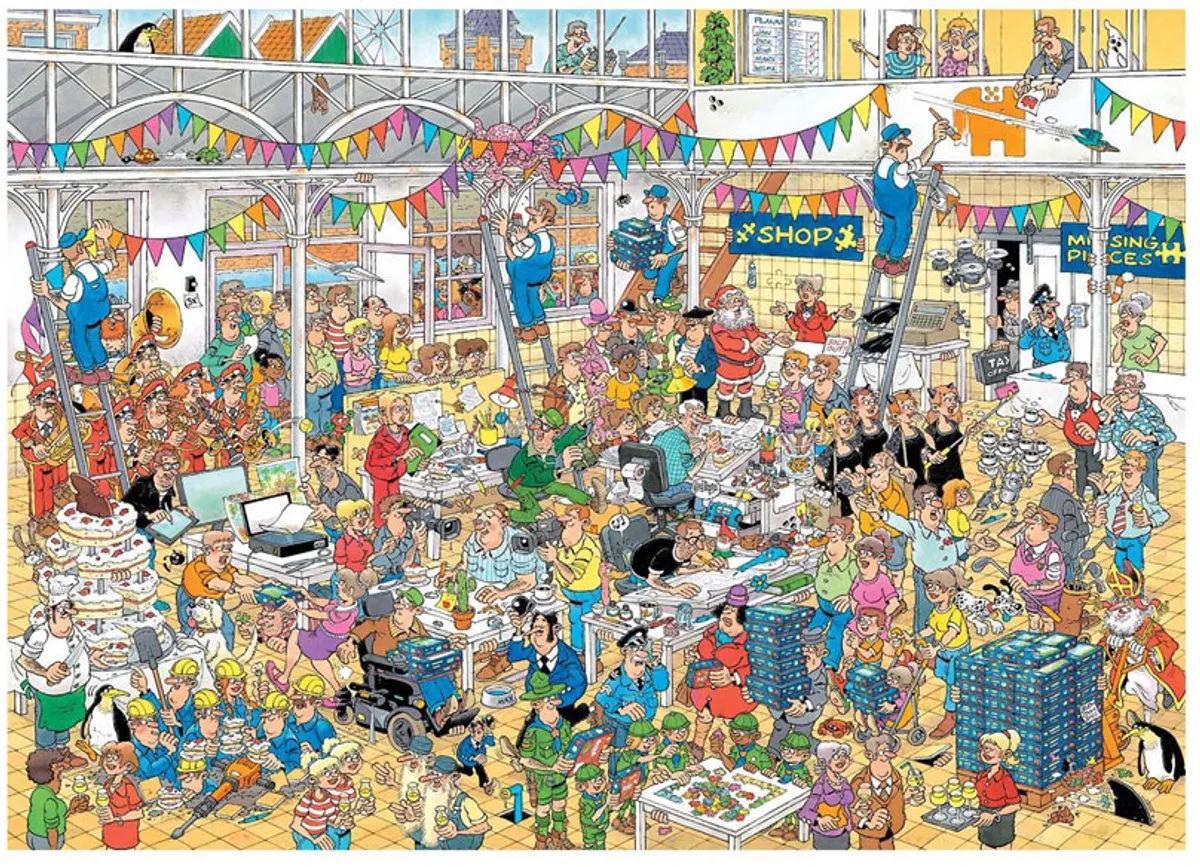 Jan van Haasteren JVH Studio 10 Jaar Puzzel - 1000 Stuks - Meerkleurig