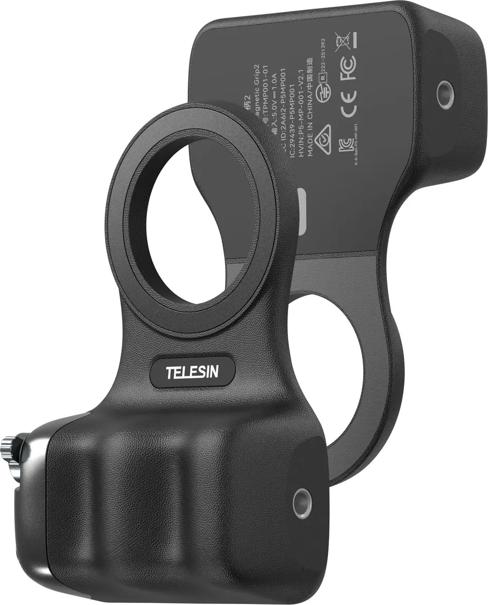 Telesin Fun Shot Magnetic Grip 2 Cameragreep - Zwart